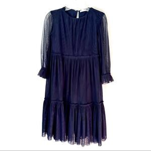 Crewcuts Girls Navy Dressy Tulle Dress Size 14